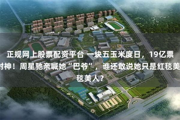 正规网上股票配资平台 一块五玉米度日，19亿票房封神！周星驰亲喊她“巴爷”，谁还敢说她只是红毯美人？