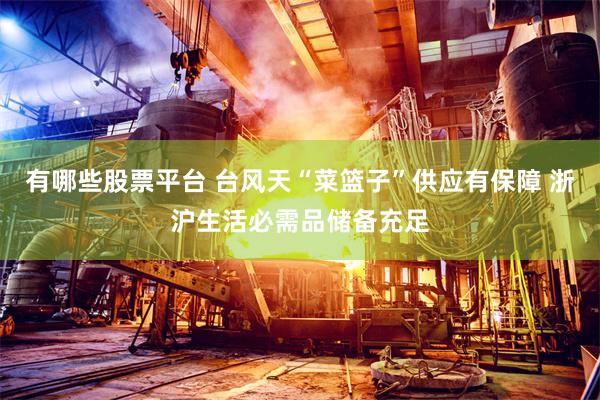 有哪些股票平台 台风天“菜篮子”供应有保障 浙沪生活必需品储备充足