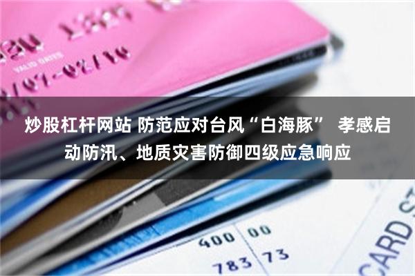 炒股杠杆网站 防范应对台风“白海豚”  孝感启动防汛、地质灾害防御四级应急响应