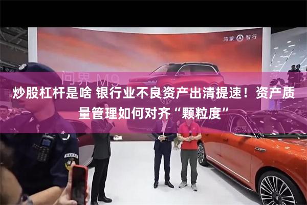 炒股杠杆是啥 银行业不良资产出清提速！资产质量管理如何对齐“颗粒度”