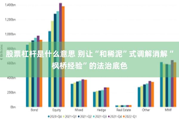 股票杠杆是什么意思 别让“和稀泥”式调解消解“枫桥经验”的法治底色
