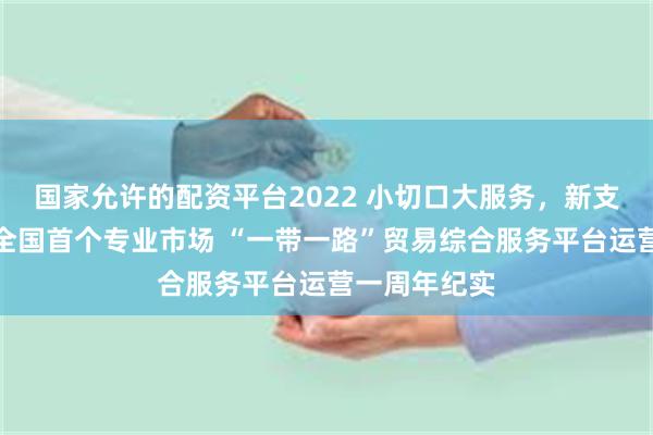 国家允许的配资平台2022 小切口大服务，新支点大联通｜全国首个专业市场 “一带一路”贸易综合服务平台运营一周年纪实